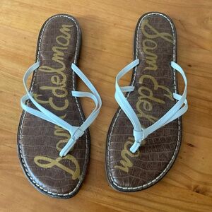 Sam Edelman Thong Sandal, White, Size 10